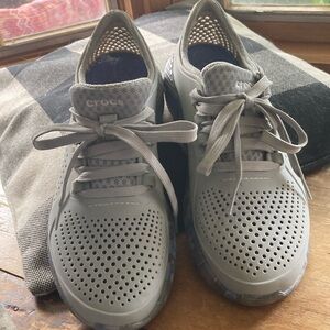 CROCS Gray Athletic Shoes